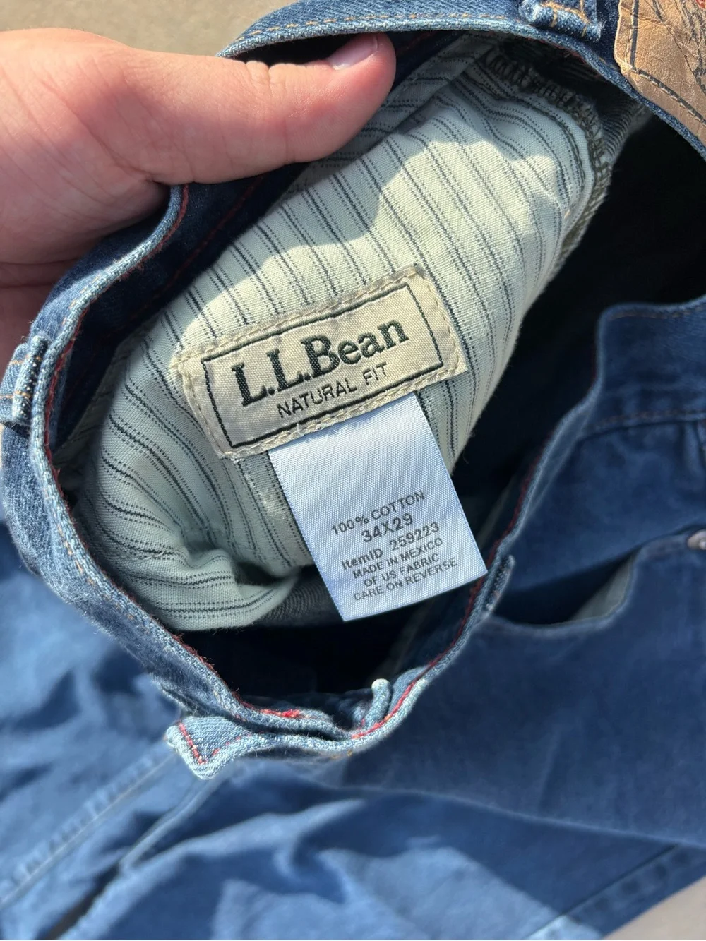 Vintage L.L. Bean Relaxed Straight Jeans — Deep Blue Denim size 34x29